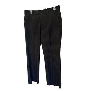 Theory black gray stripes dress pants 100% wool size 32